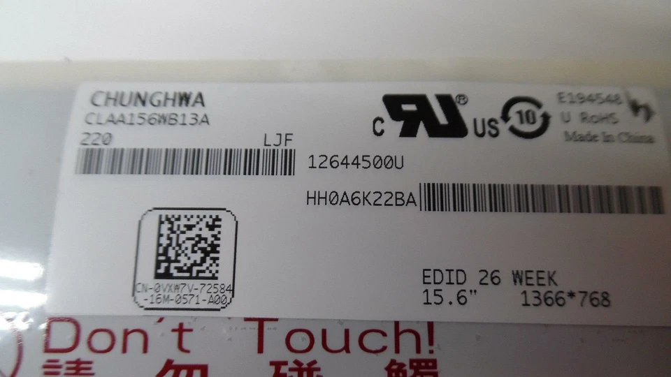 Painel LCD HD genuíno Chunghwa 15,6" 40 pinos - CLAA156WB13A - Testado - Imagem 4 de 4