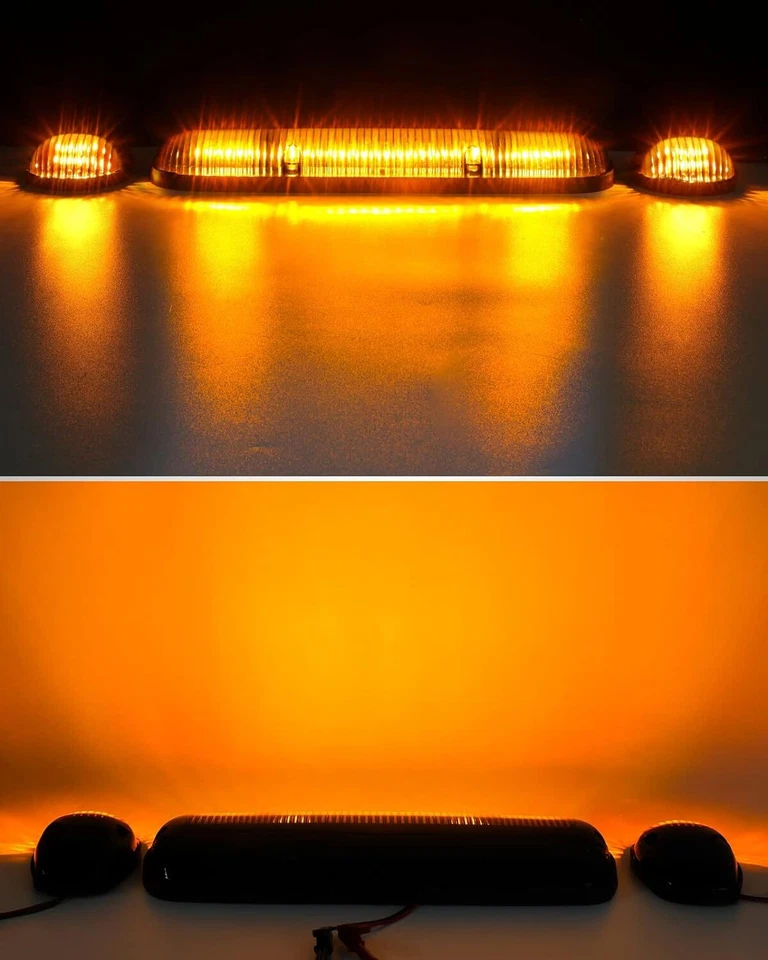 Дымчатые светодиодные ходовые огни на крышу кабины желтые для Chevy Silverado/GMC Sierra 2002-2007 - Изображение 4 из 4