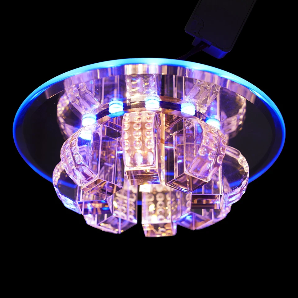K9 Modern Crystal Flush Mount LED Ceiling Lamp Chandelier Pendant Light Fixture - Image 2 of 4