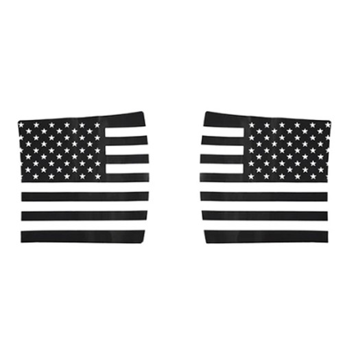 for Jeep Wrangler JK 2007-17 PVC Side Hood Body Armor Cowl Sticker Decal US Flag - Foto 10 di 14