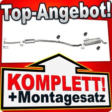 Auspuff für PEUGEOT 206 1.6 110PS Schrägheck mit CHROM Auspuffanlage