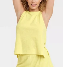 NEW A New Day Women's Yellow Sleeveless Box T-Shirt Size XS