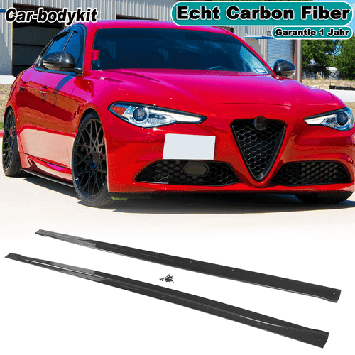 Pour Alfa Romeo Giulia limousine carbone seuils latéraux approches jupes latérales spoiler  - Photo 1/12