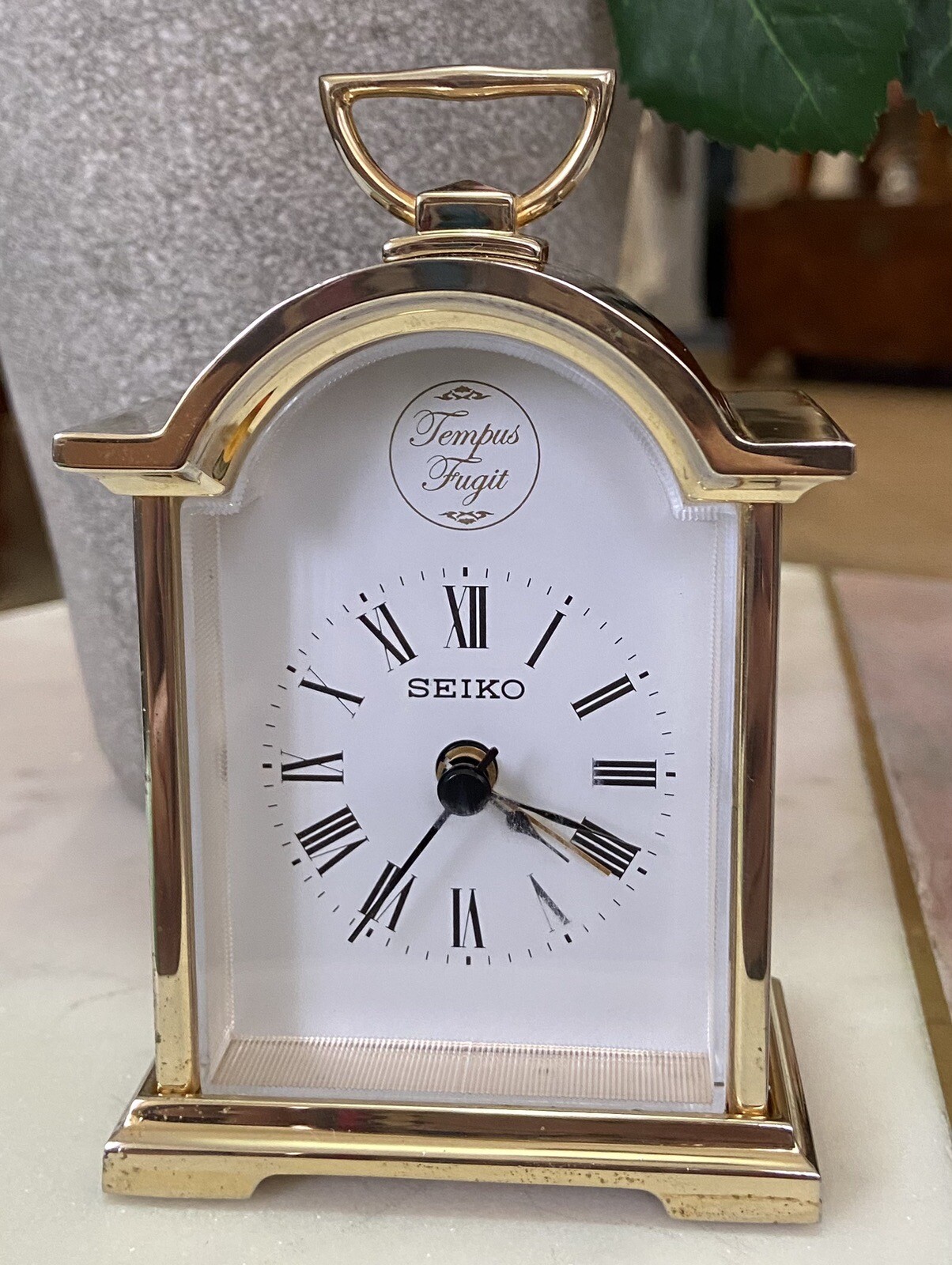 Seiko Gold Metal Carriage Mantel Clock eBay
