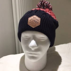 navy mens bobble hat