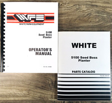 White 5100 Seed Boss Planter Parts Operators Manual Set Owners Catalog Book