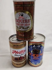 3 EMPTY 12oz cans~Pfeiffer, Esquire, Zodiac 