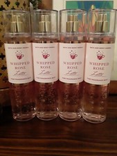 4 Rare Bath Body Works WHIPPED ROSE LATTE Fine Fragrance Mist Splash Spray Lot