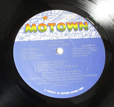 DIANA ROSS - DIANA ( LP ) First US 1980 Motown M8-936M1 VG