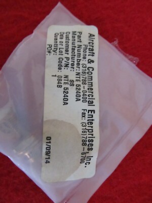 New Old Stock. Aircraft & Commercial Enterprises Diode. PN NTE 5240A