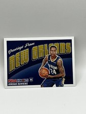 Jordan Hawkins 2023-24 Panini NBA Hoops Rookie Greetings Card RC #4 Pelicans. rookie card picture
