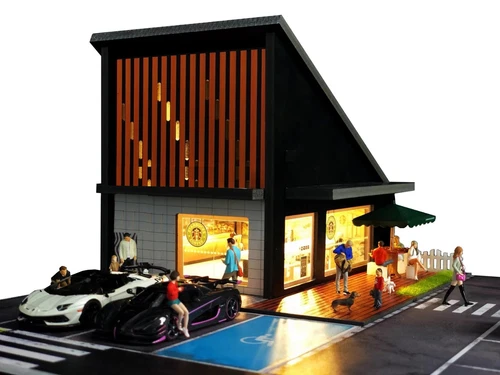 GFANS Model 1:64 Model Shop Building Led Diorama Building Scene Model with Light - Picture 5 of 20