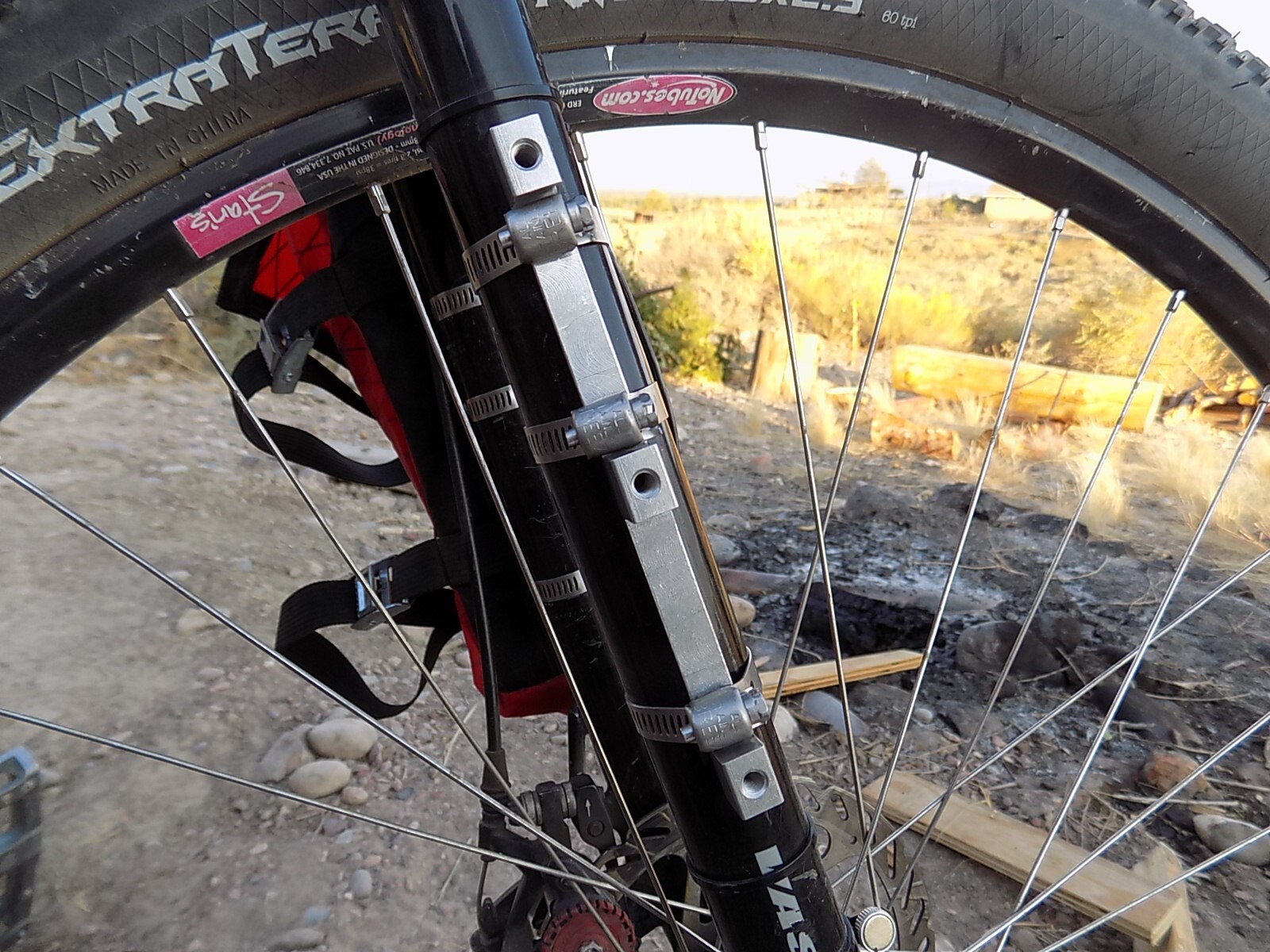 Abrazadera de horquilla de bicicleta montaje - 3 orificios para botellas de agua XL embalaje de bicicletas, turismo