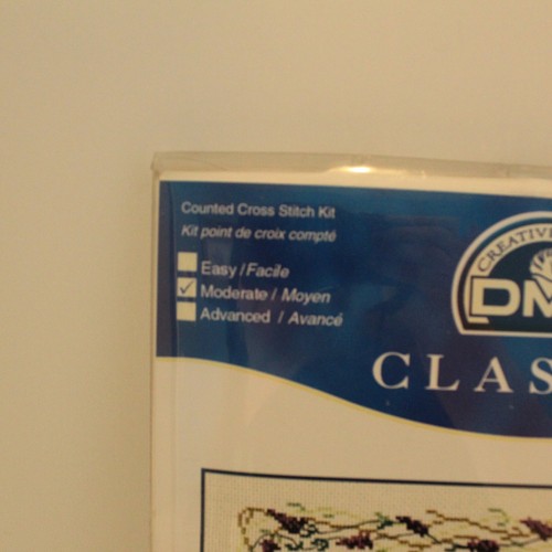 DMC Classics Basket of Lavender Moderate Counted Cross Stitch Kit 11 x 11" - Picture 2 of 4
