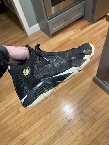 Nike Mens Air Jordan 14 487471-005 Black Basketball Shoes Sneakers Size 9.5 READ - Picture 2 of 11