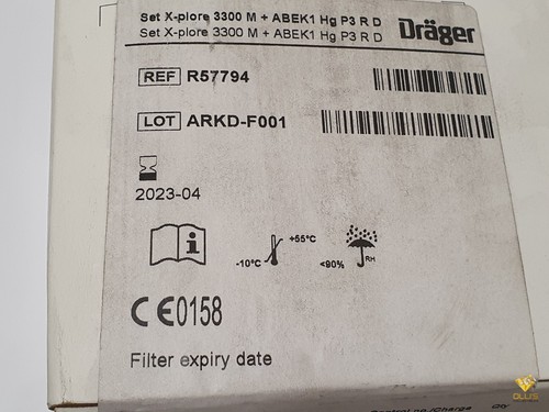 Dräger X-Plore 3300 Halbmaske Atemschutzmaske + Filter ABEK1Hg-P3RD Chemie Lacke - Picture 6 of 8