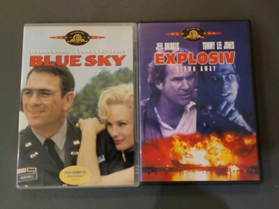 2x DVD Tommy Lee Jones : Blue Sky (+J. Lange) Explosiv - Blown Away (+J.Bridges)