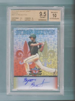 BYRON BUXTON 2012 LEAF VALIANT ORANGE AUTOGRAPH AUTO /99 BGS 9.5
