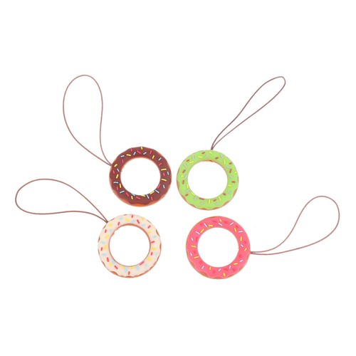 4 Pcs Donut Rings Ladies Lovely Pattern Phone Chain Lanyards with Pendant - 第 7/12 張圖片