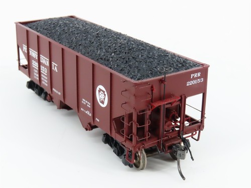 HO Scale MTH 80-90012F PRR Pennsylvania Railroad 2-Bay Open Hopper #220153 - Picture 7 of 12