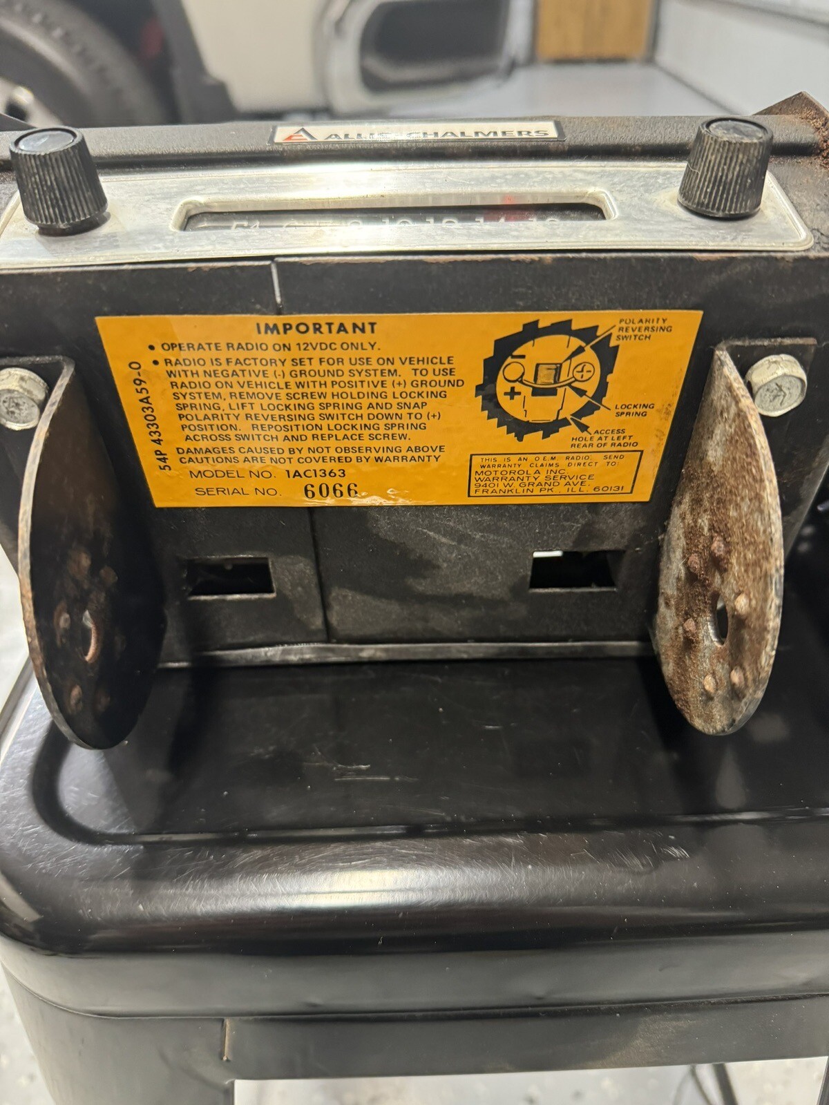 Allis Chalmers Vintage Tractor Radio eBay