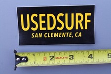 Used Surf San Clemente CA Surfboards Yellow Black V51A Vintage Surfing STICKER