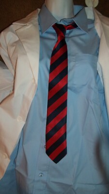 Half Life Necktie Black Mesa striped TIE Blue red stripes Gr8 Gift Ridiculous