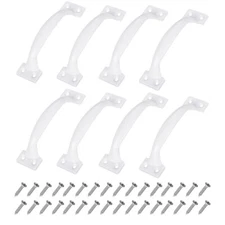 8pcs 5 Inches Gate Handle with Screw for Kitchen Closet Door White