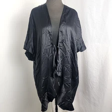 Victoria's Secret Women's Black Short Robe House Coat NEW One Size Srp $58.