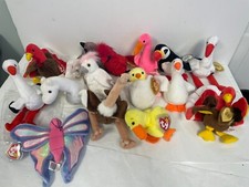 BEANIE BABIES LOT x15 Birds Flying Animals Puffer Chick Stilts x2 Flitter Kuku