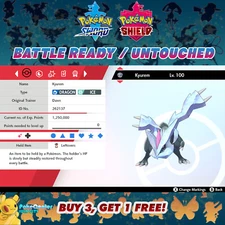 SHINY KYUREM ✨ BATTLE READY / UNTOUCHED ⚡ 6IV + EV ⚡ Pokemon Sword & Shield