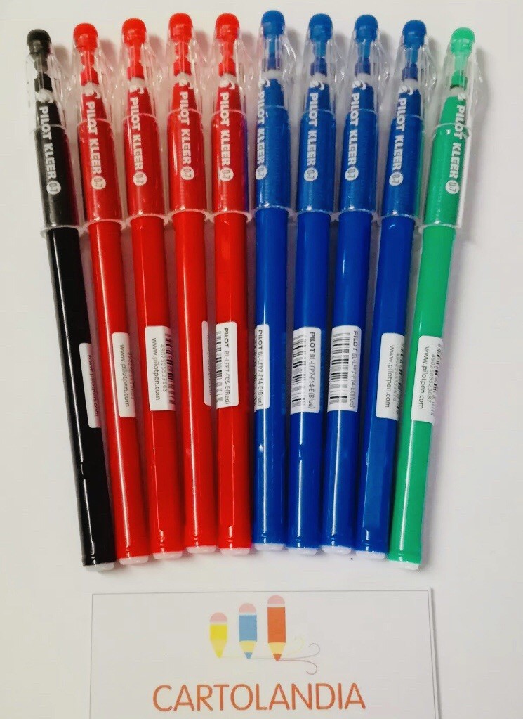 Pilot Punta a sfera in gel Gtec C4 da 0,4 mm, colore nero/blu/rosso