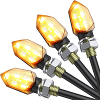 Justech 12V LED Smoked Microblinker Miniblinker Blinker Motorrad 4 StüCk/E-PrüFz