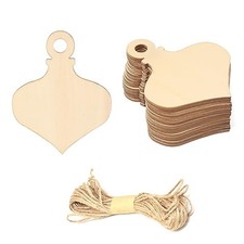 30PCS Christmas Wooden Hanging Ornaments Acorn Shaped Unfinished Blank Wood