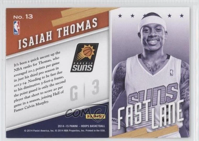 2014-15 NBA Hoops Fast Lane Isaiah Thomas #13 - Image 2 of 2
