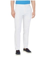 Tommy Hilfiger Mens Modern fit Dress Pants 34 / 32 White Solid Stretch