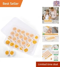 Deviled Egg Container Polypropylene 24 Egg Holder Carrier with Lid for Refrig...