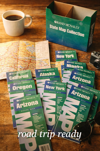Vintage Rand McNally State Maps Lot Travel USA Bundle Road Trip Incomplete