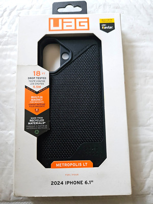 UAG Metropolis LT Case For Apple iPhone 16 6.1  Black OPEN BOX NEW