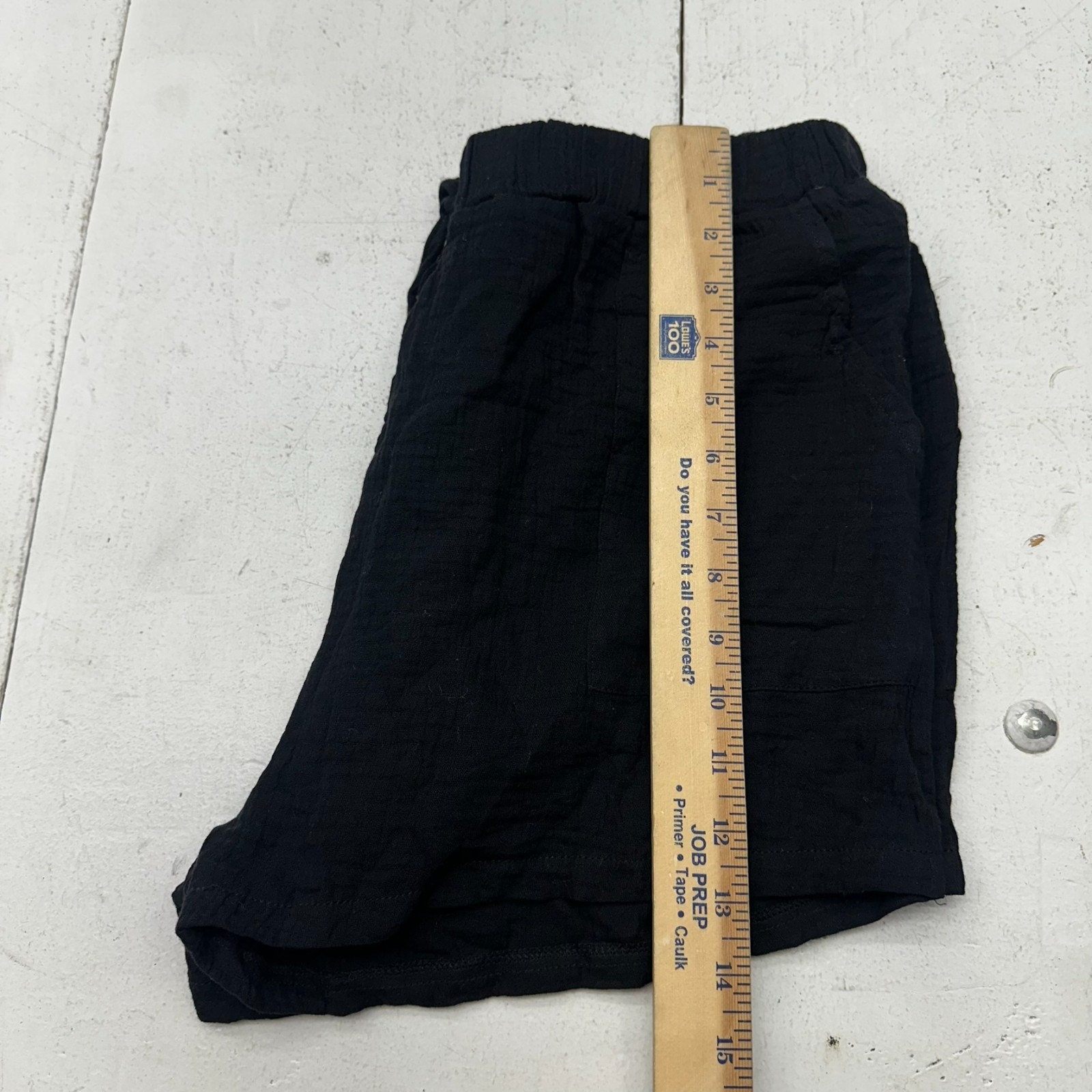 Shein Solid Black Drawstring Basic Gauze Comforta… - image 6