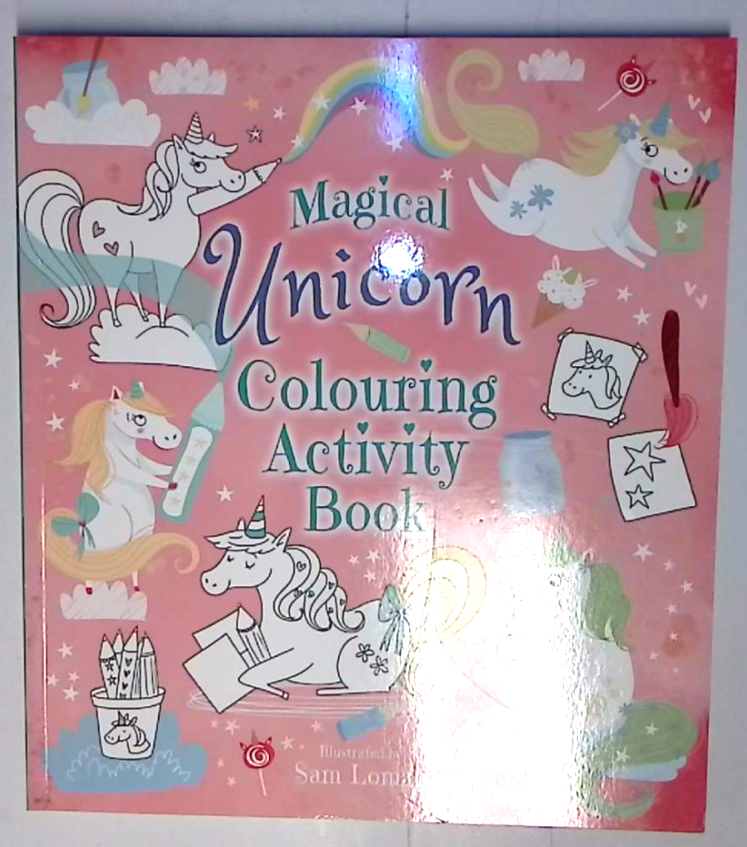 Unicorn Colouring Activity Puzzle Book NEW Children 5+ A4 96 Pages Softcover
