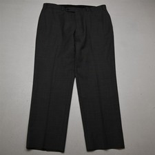 Calvin Klein 34x29 Gray Wool Flat Front Tapered Dress Mens Pants