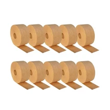 Brown Kraft Reinforced Gummed Paper Tape Heavy Grade Fiberglass Tapes 3"x450 FT