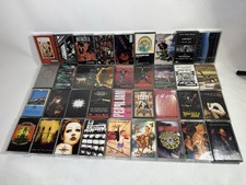 LOT OF 36 ROCK MUSIC CASSETTE LOT STIX-METALLICA-CREED-WHITEZOMBIE-THE CULT+++