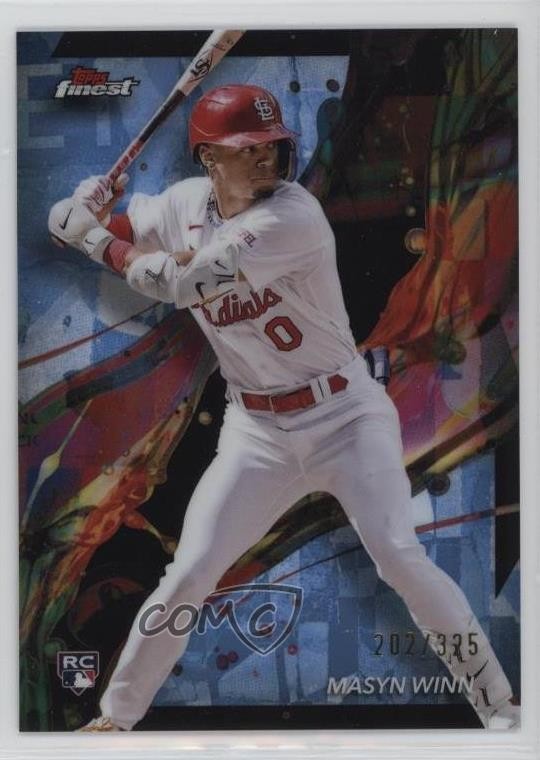 2024 Topps Finest Common Sky Blue Refractor /325 Masyn Winn #12 Rookie RC 0v33