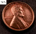 1928 Lincoln Wheat Penny Cent - Gem BU Red