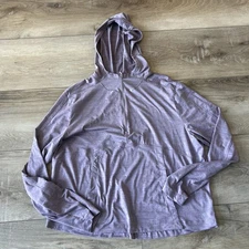Layer 8 QWICK-DRY Womens Large Athletic Running Hooded Purple Base Layer EUC!