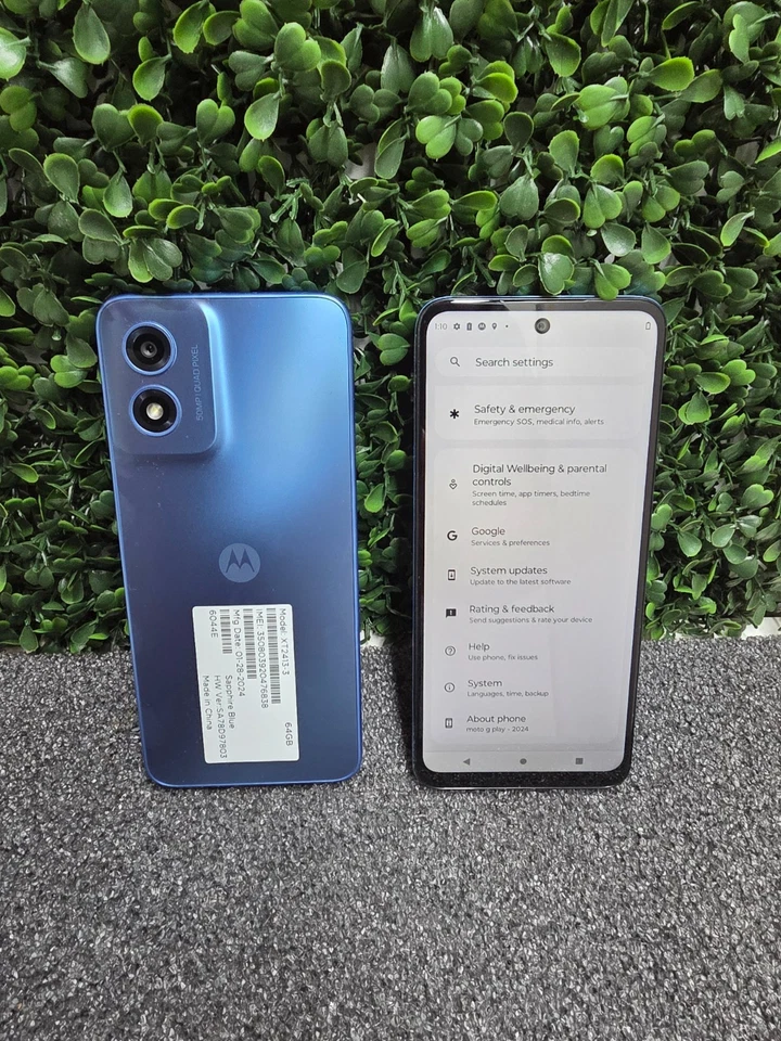 Motorola Moto G Play (2024) 3rd Gen – XT2413 – 64GB – Unlocked – Sapphire Blue – - Image 4 of 4