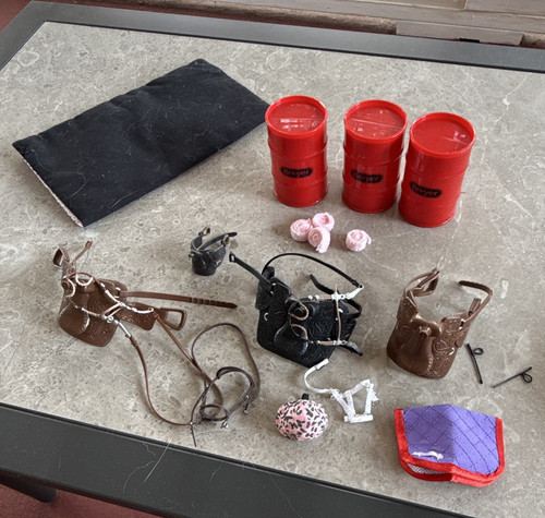 Breyer Classic Horse Accessories Lot w/ Barrels, Tack, Saddle