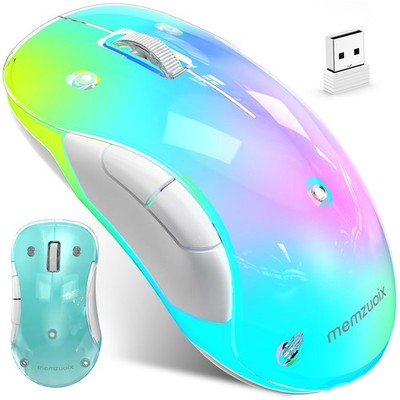 2.4G LED Wireless Mouse, Rechargeable Ergonomic Mouse with Detachable Cover, ...
